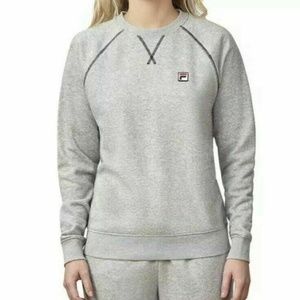 Fila Women’s French Terry Crewneck Sweater (Gray)